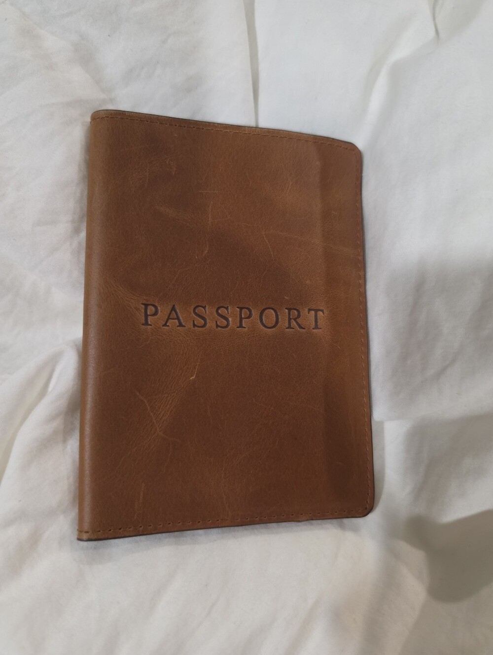 J.Crew Brown Leather Passport Holder Wallet Organizer Cover